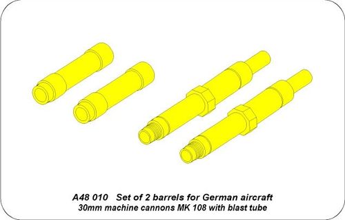 4 barrel tips MG 131 - Aber Models