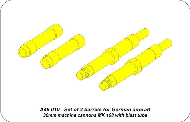 Main Image 4 barrel tips MG 131 - Aber Models