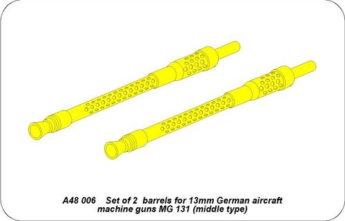2 barrels for MG 131 -middle - Aber Models