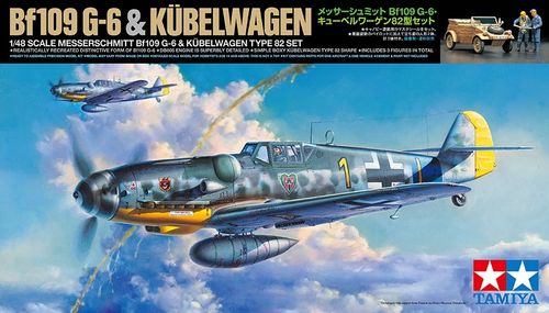 Tamiya 1:48 - Messerschmitt Bf109 G-6 & Kubelwagen Type 82 Set (25204)