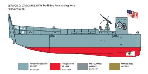 Italeri 1:35 - LCM-3 Landing Craft with 3 figures (6755)