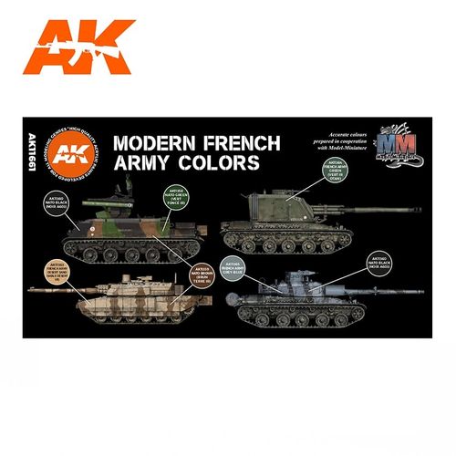 AK-Interactive AK 11661 MODERN FRENCH ARMY COLORS SET
