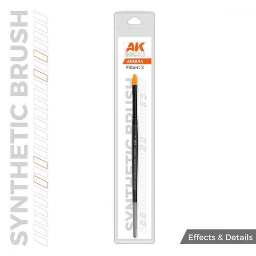 AK-Interactive B014 AK Synthetic Brush - Filbert 2