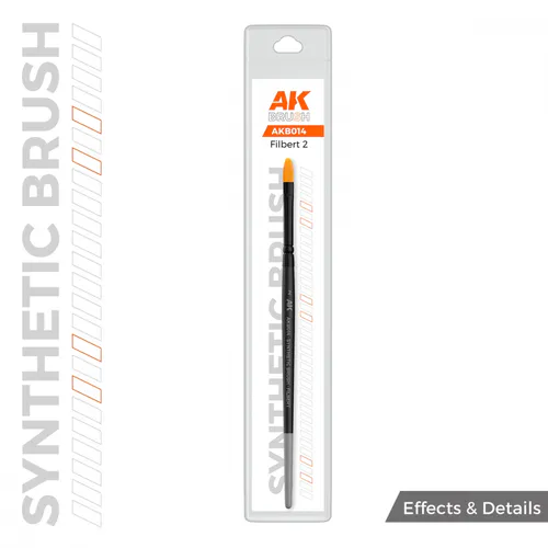 AK-Interactive B014 AK Synthetic Brush - Filbert 2