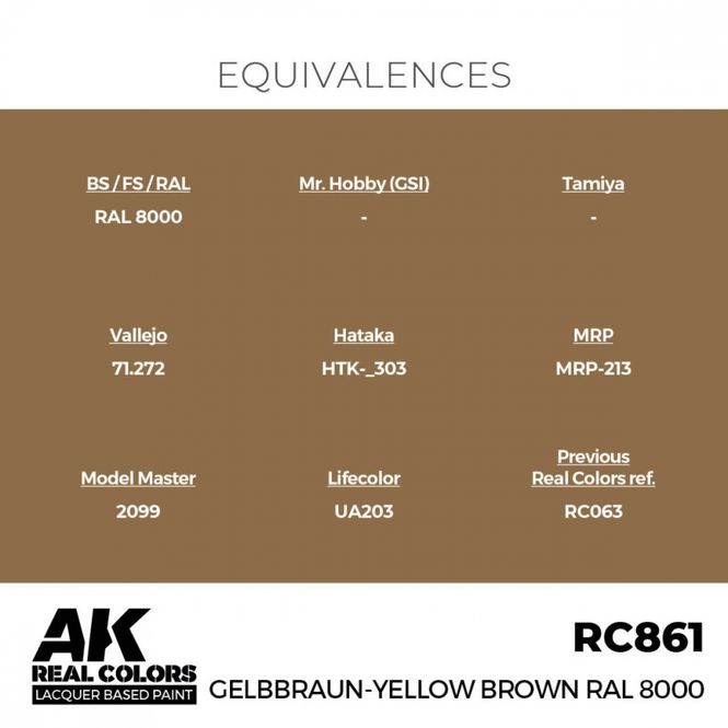 Hovedbilde RC861 Gelbbraun-Yellow Brown RAL 8000