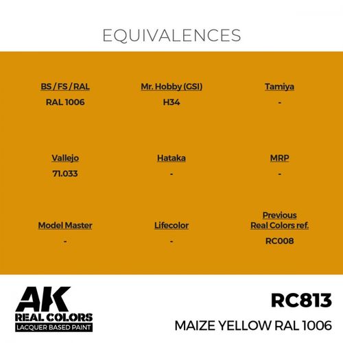 RC813 Maize Yellow RAL 1006