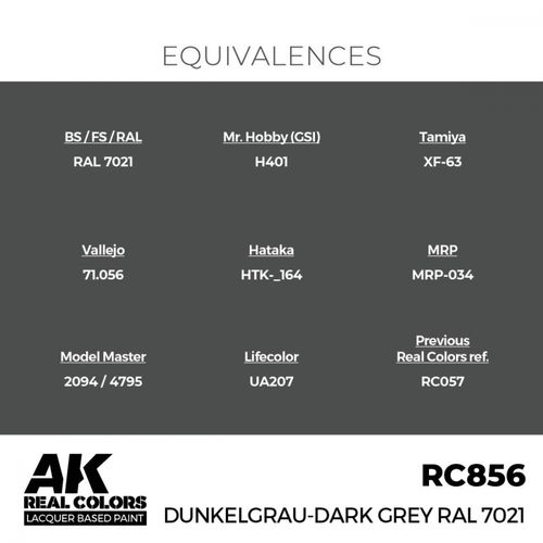 RC856 Dunkelgrau-Dark Grey RAL 7021
