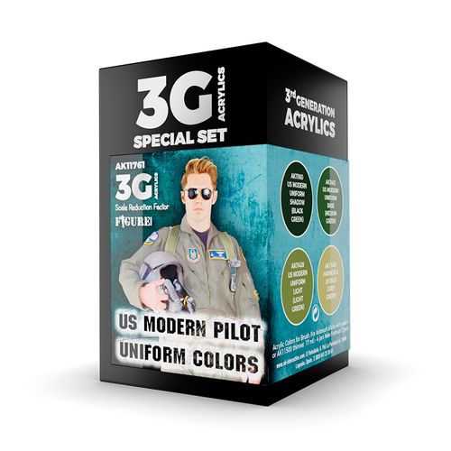 AK-Interactive AK 11761 US Modern Pilot Uniform Colors Set