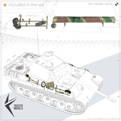Faustus Models 1:35 - FM35021 Panther Tool Racks (Battle worn)