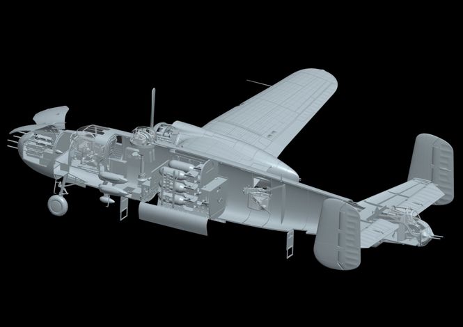 Hovedbilde HK Models 1:32 -B-25J Mitchell Strafing Babes