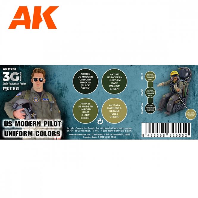Hovedbilde AK-Interactive AK 11761 US Modern Pilot Uniform ...