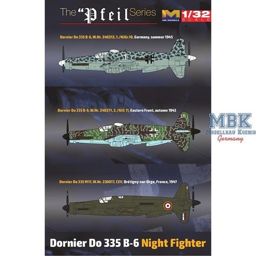 HK Models 1:32 - Dornier Do 335 B-6 Night Fighter