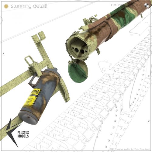 Faustus Models 1:35 - FM35021 Panther Tool Racks (Battle worn)