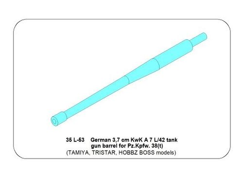 3,7cm KwK A7 L/42 tank gun barrel for Pz.Kpfw.38(t)