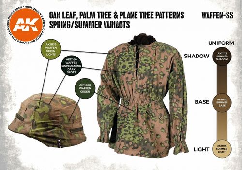 AK-Interactive AK 11626 OAK LEAF, PALM TREE & PLANE TREE PATTERNS SPRING/SUMMER VARIANTS SET