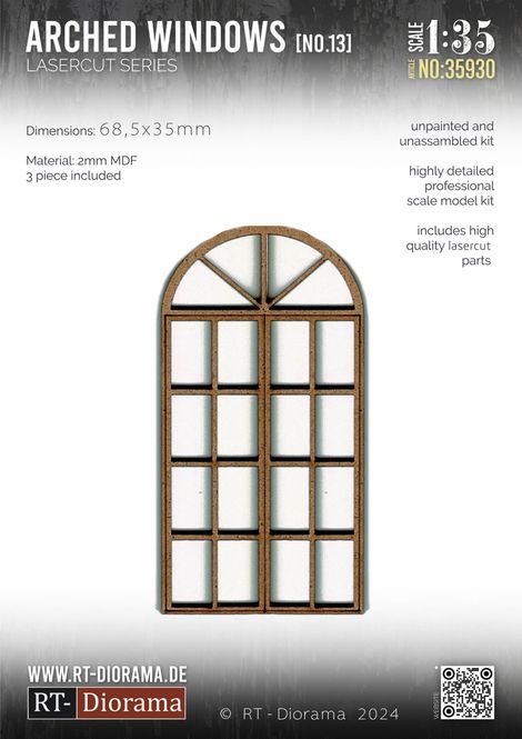 Hovedbilde RT-Diorama 1:35 - 35930 Arched Window No.13