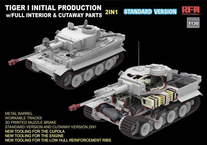 Hovedbilde RFM 1:35 - Tiger I initial prod. interior-cutaway ...