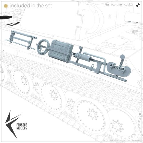 Faustus Models 1:35 - FM35020 Panther Tool Racks (Factory new)