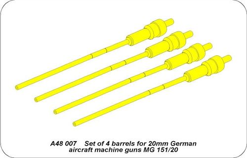 4 barrels for MG 151/20 - Aber Models