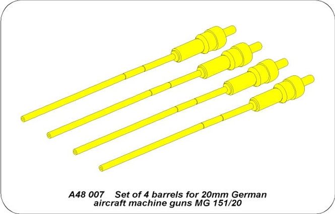 Hovedbilde 4 barrels for MG 151/20 - Aber Models
