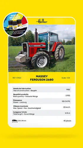 Heller 1:24 - Massey Ferguson 2680 - Starter Set 57402 