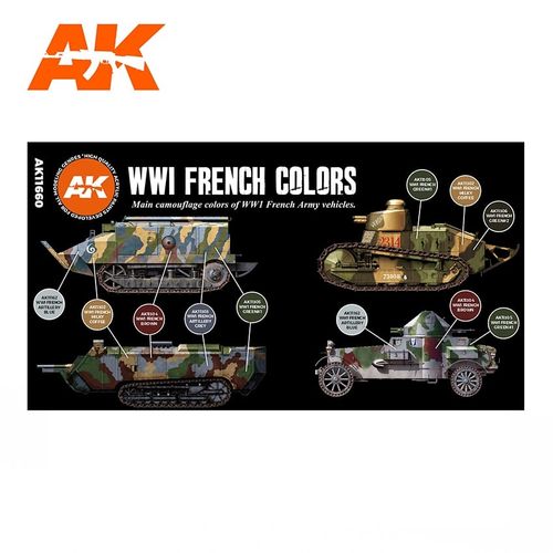 AK-Interactive AK 11660 WWI FRENCH AFV COLORS SET
