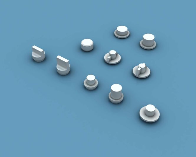 Hovedbilde ANYZ Dials & Knobs for 1:32 1:35 (200 pcs)