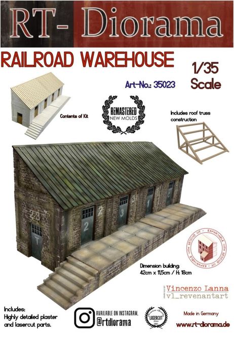 Main Image RT-Diorama 35023 Railroad Warehouse (Modular ...