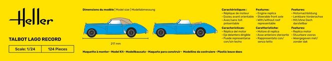 Hovedbilde Heller 1:24 - Talbot Lago Record - Starter Set ...