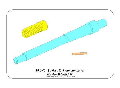 Russian 152,4mm ML-20S Barrel for ISU-152