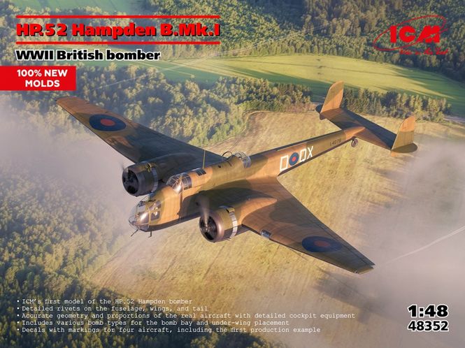 Hovedbilde ICM 1:48 - Handley Page HP.52 Hampden B.Mk.I - ...