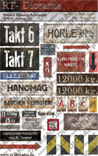 RT-Diorama 1:35 - 35746 German Factory Signs No.1