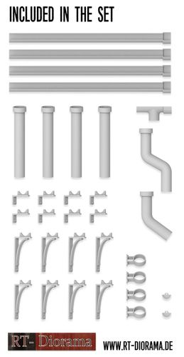 RT-Diorama 1:35 - 35665 Rain Gutters Set