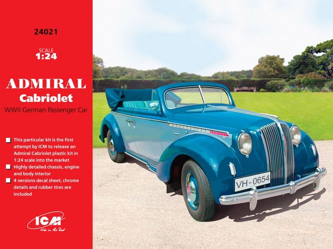 Hovedbilde ICM 1:24 - Admiral Cabriolet, WWII German ...