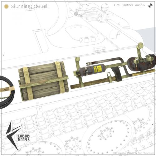 Faustus Models 1:35 - FM35020 Panther Tool Racks (Factory new)