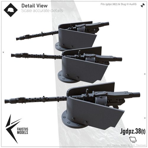 Faustus Models 1:35 - FM35048 Remote Controlled MG-34 f. Jgdpz.38(t) Hetzer