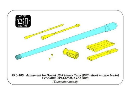 Armament for Soviet JS-7 Heavy Tank (With short muzzle brake)
