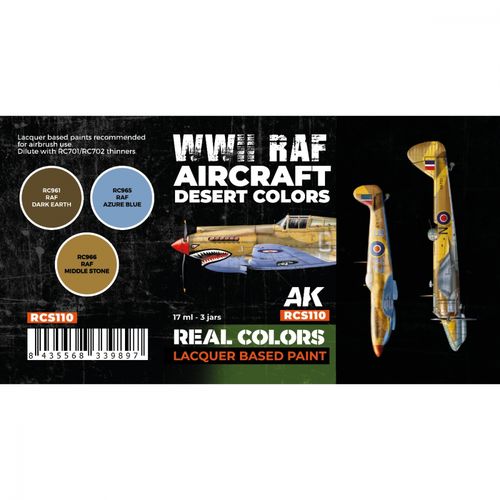 AK-Interactive RCS110 RAF WWII Aircraft Desert Colors Set
