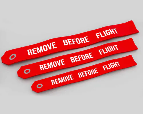 ANYZ Remove before flight signs 7,0 mm + 8,5 mm + 10,0 mm (BLACK)