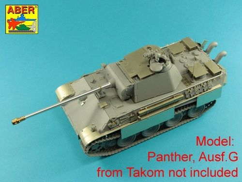 7,5 cm  barrel  with muzzle brake for Panther Ausf.G  (Takom)
