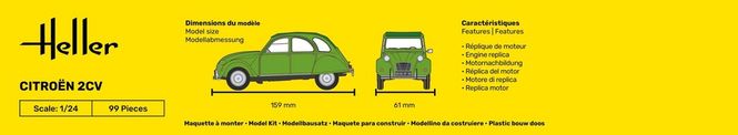 Hovedbilde Heller 1:24 - Citroën 2 CV - Starter Set 56765 