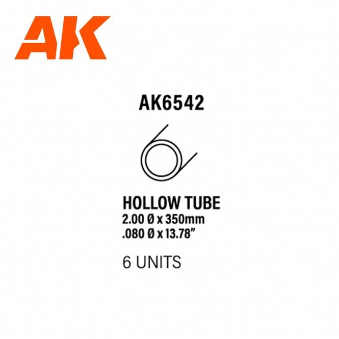 Main Image Hollow tube 2.00dx350mm (W.T. 0,7mm)-STYRENE ...