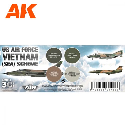 AK-Interactive AK11748 US Air Force South East Asia (SEA) Scheme