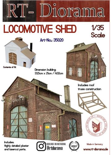 RT-Diorama 35020 Locomotive Shed (Modular System) (1:35)