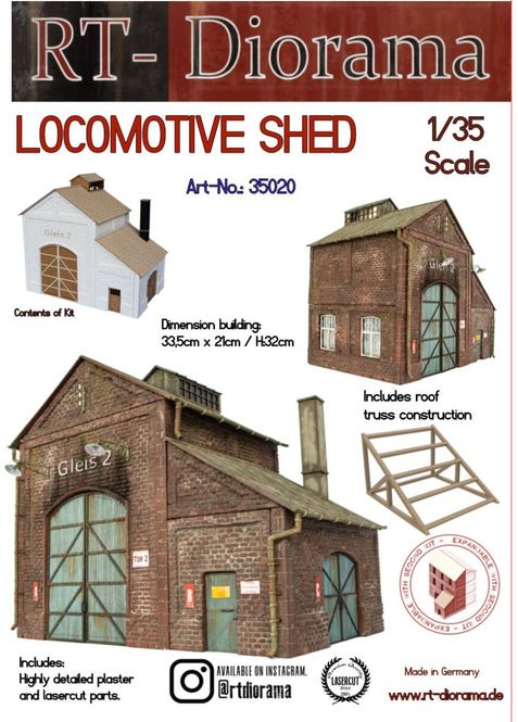 Main Image RT-Diorama 35020 Locomotive Shed (Modular System) ...