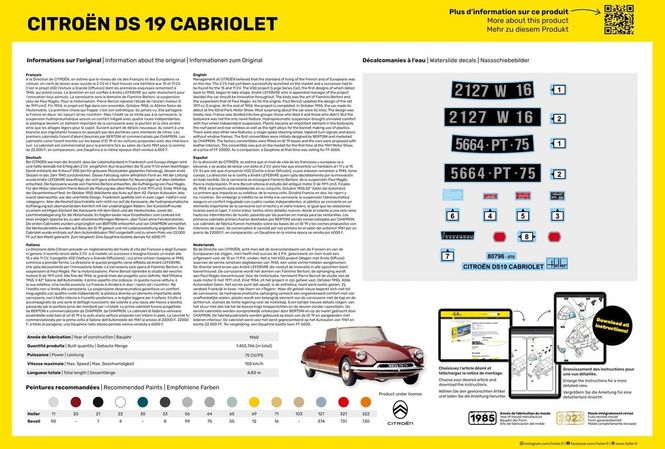 Hovedbilde Heller 1:16 - Citroën DS 19 Cabriolet 80796 