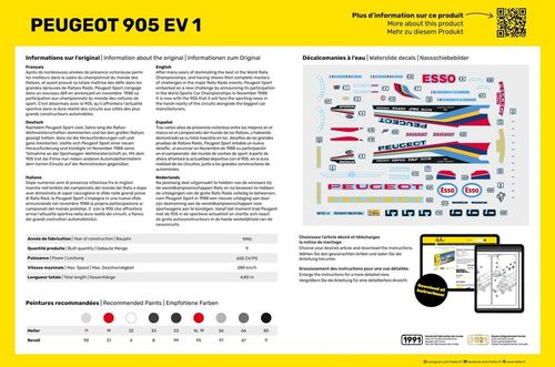Heller 1:24 - Peugeot 905 EV 1 - Starter Set 56718 