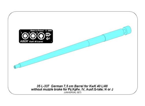Barrel 75mm  40 L/48 for Pz IVG, H, J without muzzle brake (Tamiya)
