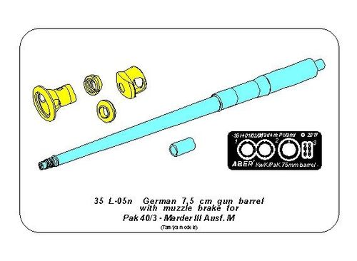 Pak 40/3 barrel with muzzle brake 