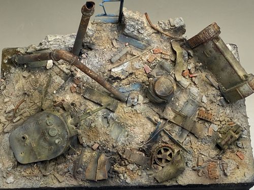RT-Diorama 35127 Rubble and Debris Pile Set (3 pieces) (1:35)